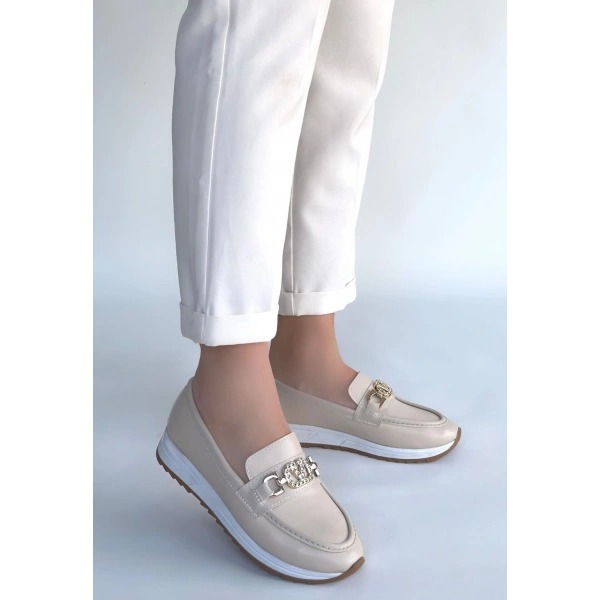 Otra Bej Cilt Babet Ayakkabı