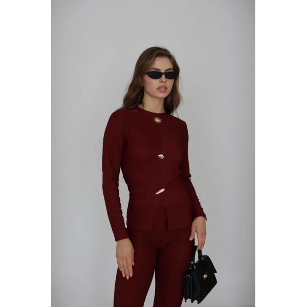 Ottoman alt üst takım bordo pt510442