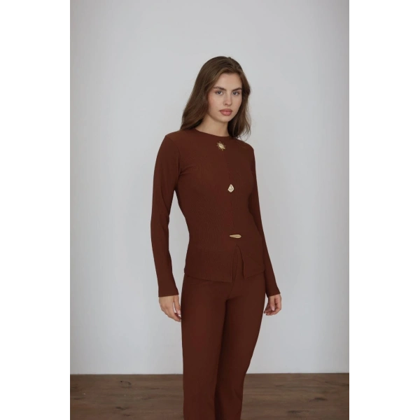 Ottoman alt üst takım kahve pt510442