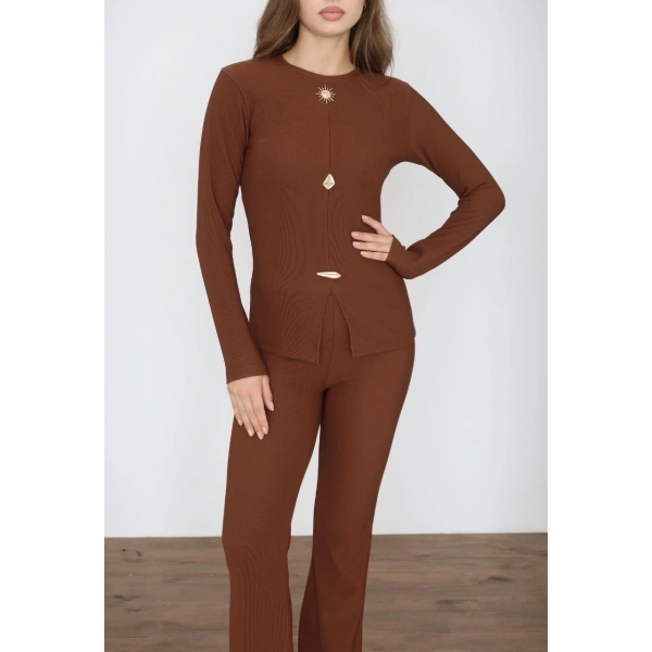 Ottoman alt üst takım kahve pt510442