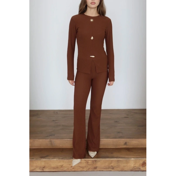 Ottoman alt üst takım kahve pt510442