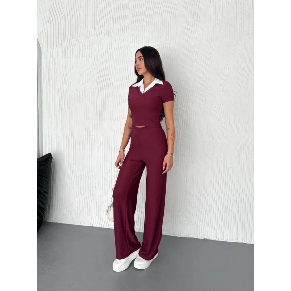 Ottoman kumaş beyaz gömlek yaka takım s4142