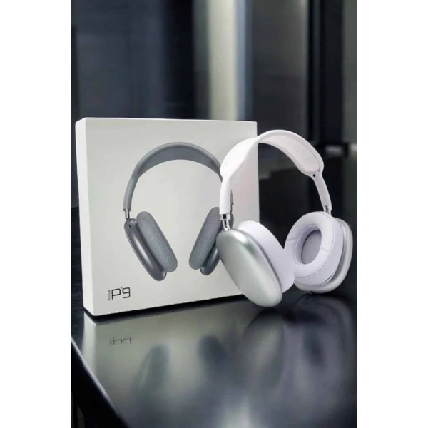 P9 Air Max Kablosuz 5.0 Mikrofonlu Bluetooth Kulaklık Beyaz Yüksek Ses Kaliteli