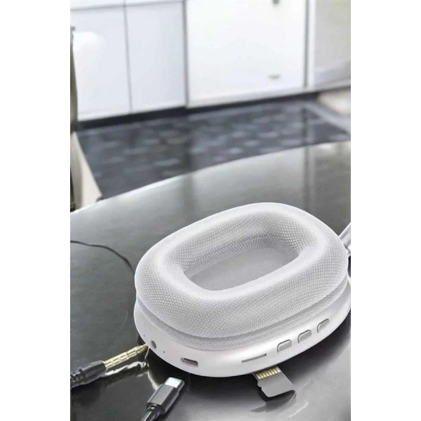 P9 Plus Kablosuz Kulak Üstü Bluetooth Kulaklık Beyaz Yüksek Ses Kaliteli