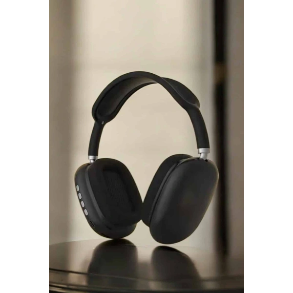 P9 Plus Kulaklık Siyah Bluetooth Bağlantılı Kulak Üstü Kablosuz