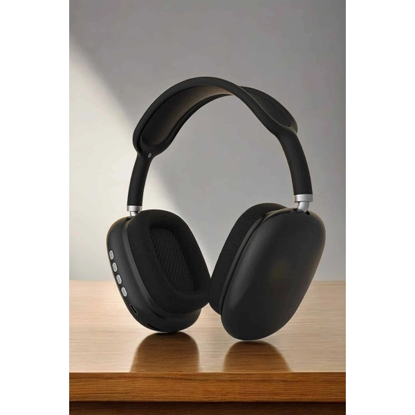 P9 Plus Kulaklık Siyah Bluetooth Bağlantılı Kulak Üstü Kablosuz ANC Özelliği