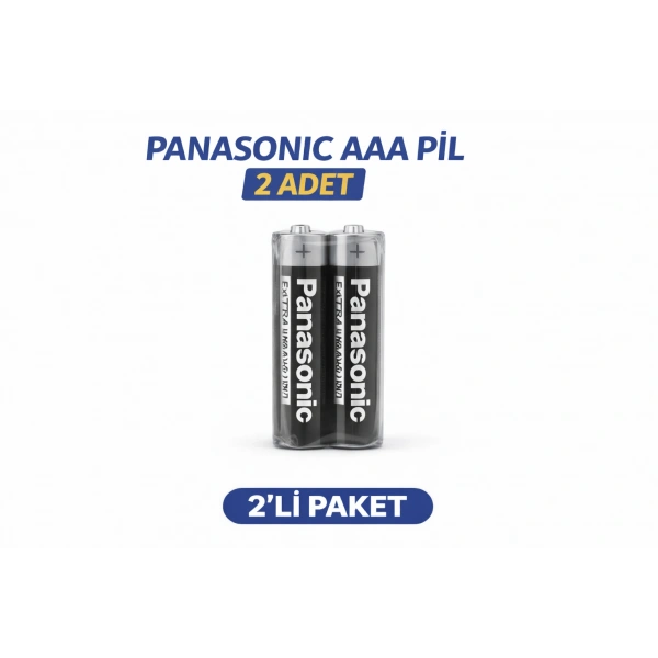 Panasonic AAA R03 İnce Pil Zinc Carbon Extra Heavy Duty 2’li 1 Paket