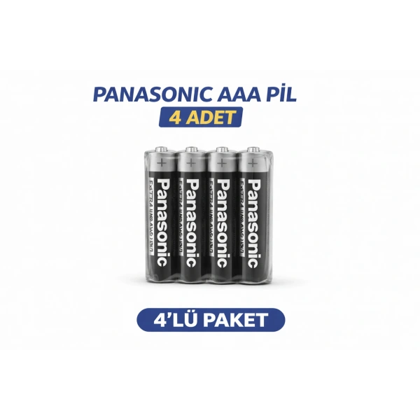 Panasonic AAA R03 İnce Pil Zinc Carbon Extra Heavy Duty 2’li 2 Paket