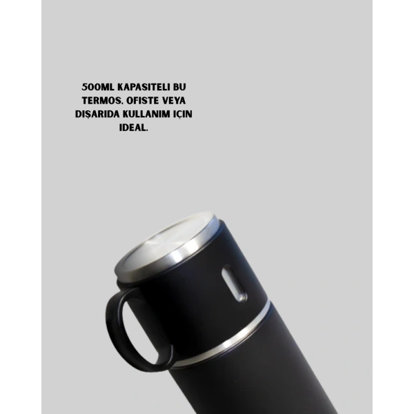 Paslanmaz Çelik Termos Seti | 500 ml Kapasite, 6-12 Saat Isı Koruma, Hediye Kutulu
