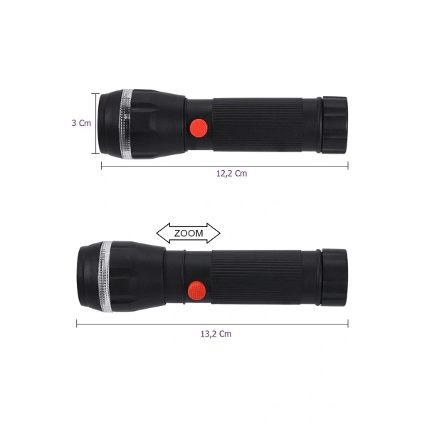 PeakStar PS-7083 Plastik Zoomlu Pilli El Feneri