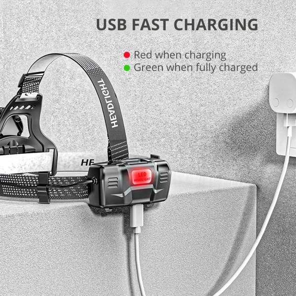 PeakStar PS-8002 SENSÖRLÜ ZOOMLU PROFESYONEL ŞARJLI KAFA LAMBASI