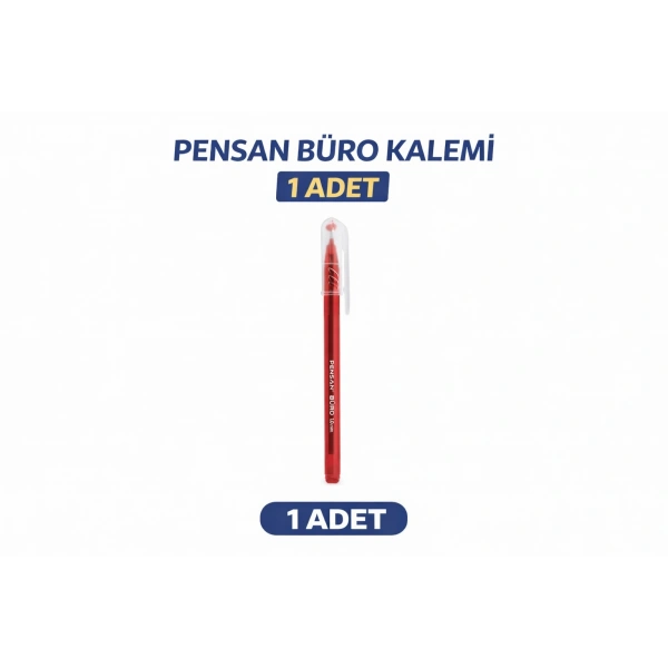 Pensan Büro 2270 Kırmızı Tükenmez Kalem 1.0 mm Medium Yerli Üretim 1 Adet