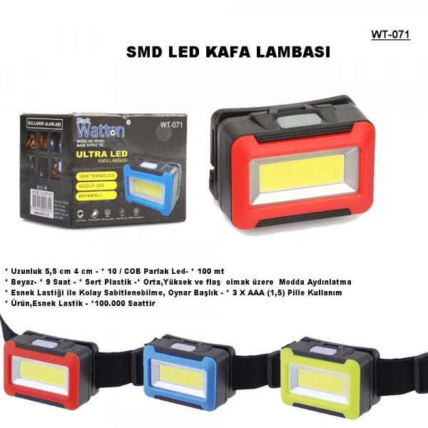 Pilli Kafa Lambası Watton Wt-071