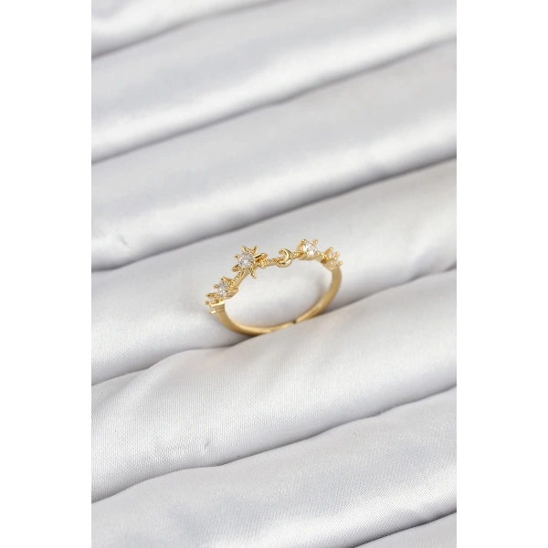 Pirinç Gold Renk Manifest Kadın Yüzük