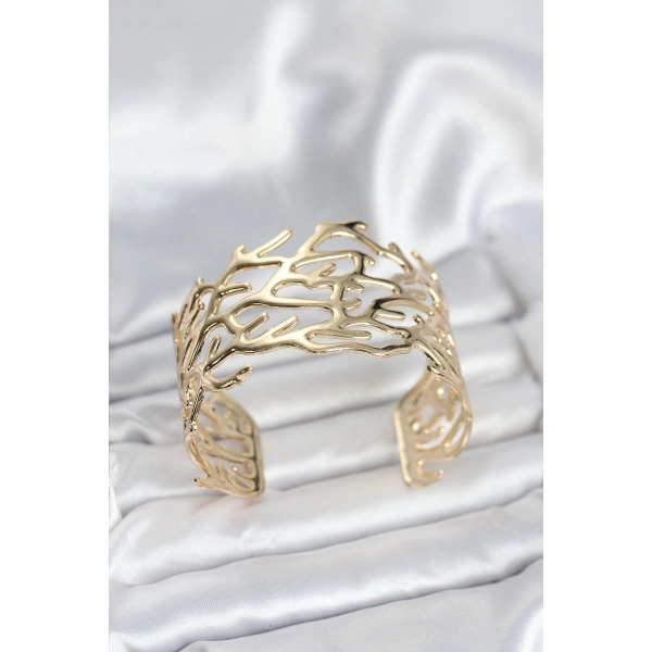 Pirinç Gold Renk Vintage Model Kadın Bileklik