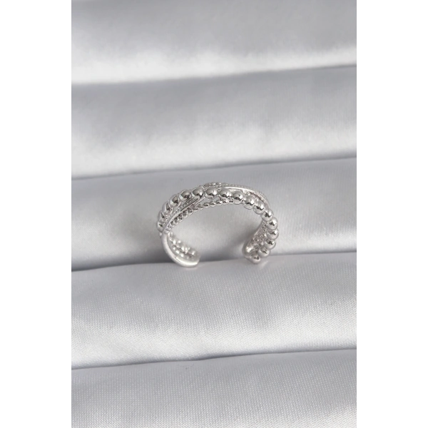 Pirinç Gümüş Renk Kadın Yüzük