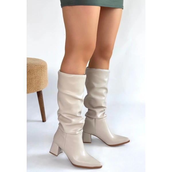 Pitay Ten Cilt Topuklu Çizme