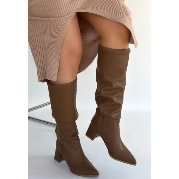 Pitay Vizon Cilt Topuklu Çizme