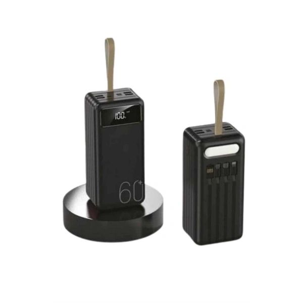 Powerbank 60.000 Mah Taşınabilir Şarj Hızlı El Fenerli Dijital Göstergeli