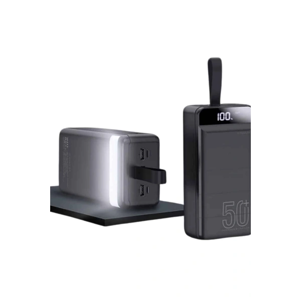 Powerbank Çoklu Şarj Girişi 50.000 Mah Taşınabilir Dijital Göstergeli