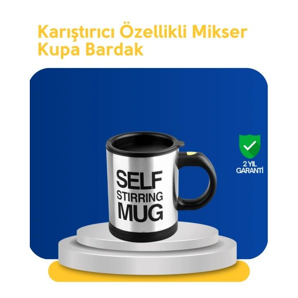 Pratik ve Dayanıklı Termos Kupa | Tek Tuşla Otomatik Karıştırma