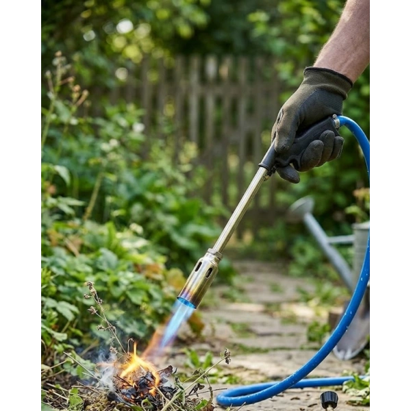 Profesyonel Gazlı Pürmüz Alev Tabancası Hortumlu LPG Yakıcı Ateş Başlatma ve Tamir Aleti