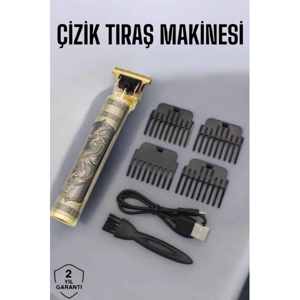 Profesyonel Şarjlı Saç ve Sakal Şekillendirici Çizik Tıraş Makinesi