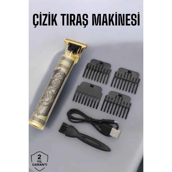 Profesyonel Şarjlı Saç ve Sakal Şekillendirici Çizik Tıraş Makinesi