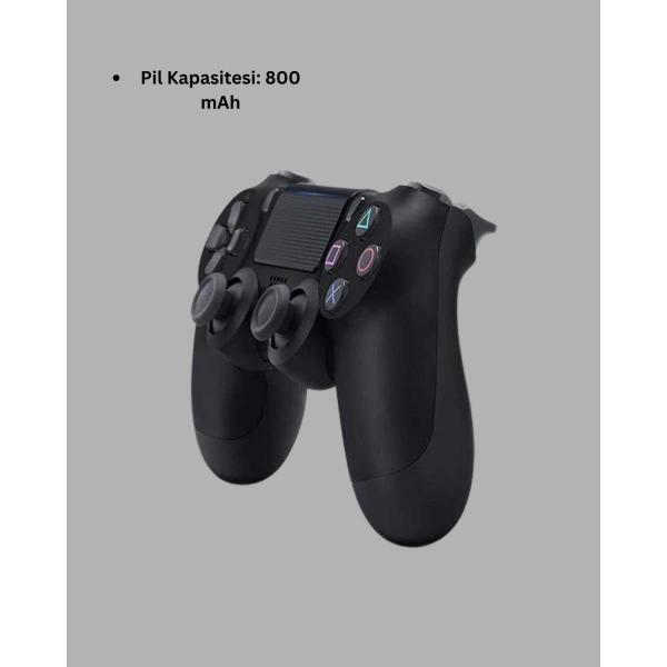 PS4 Uyumlu Kablosuz Oyun Kolu – Titreşimli, Şarjlı ve Ergonomik