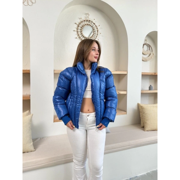 Puffer kısa mont mavi st25534