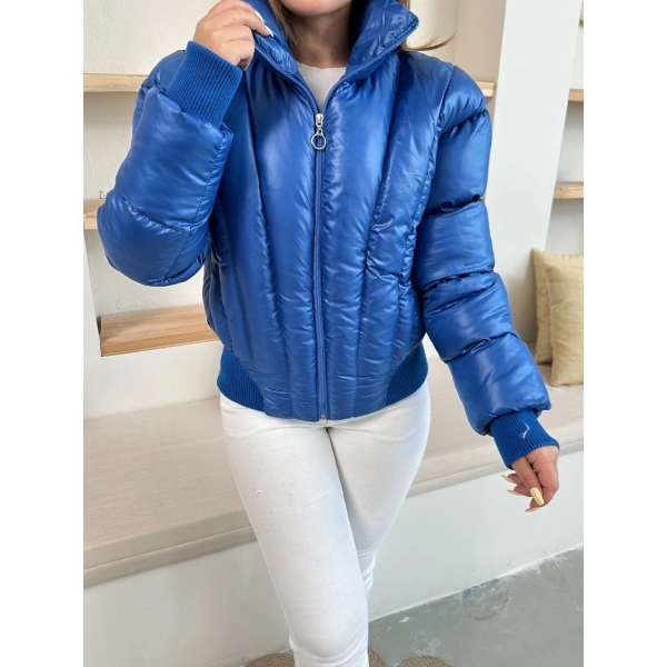 Puffer kısa mont mavi st25534