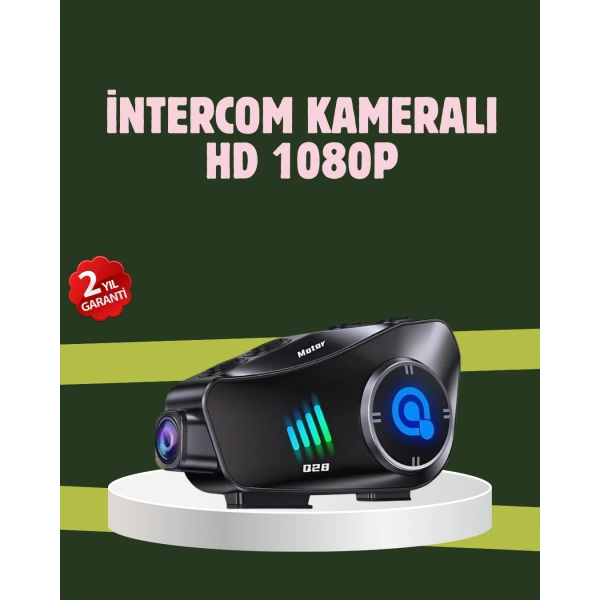 Q28 Full HD Kameralı Motosiklet Kask Kulaklığı – 45 Saat Müzik, IPX6 Su Geçirmez