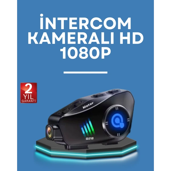 Q28 Kask Kulaklık 1080P HD Kamera – Bluetooth 5.3, Su Geçirmez, Gürültü Azaltma
