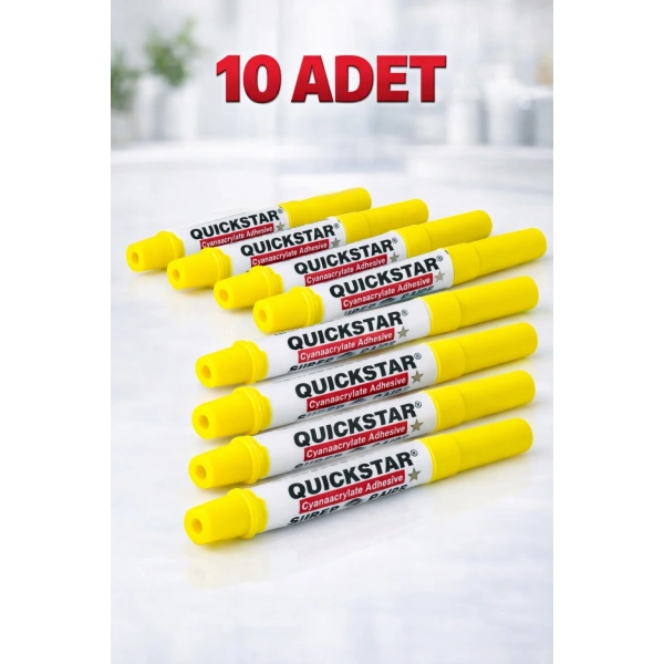 Quickstar Japon Yapıştırıcı 3g Süper Glue Siyanoakrilat Hızlı Yapıştırıcı 10 Adet