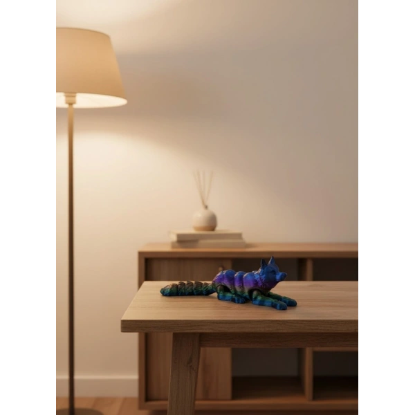 Rainbow hareketli kurt masa dekoru esnek eklem yapılı