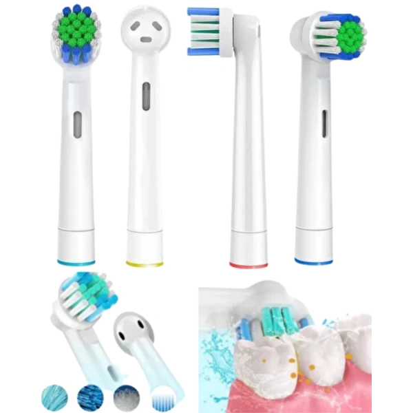 Renk Halkalı Aile Tipi Diş Fırçası Yedek Başlığı 4’lü Paket