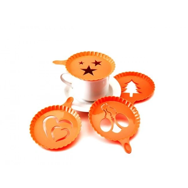 Renkli Kahve Süsleme Şablonları  - 8Li Magic Süsleme Şablonu