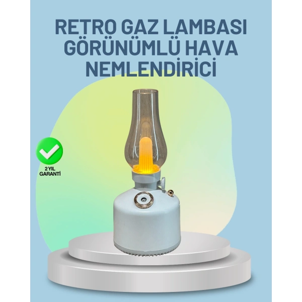 Renkli Led Işıklı Retro Gaz Lambası Aroma Terapi Mist Maker