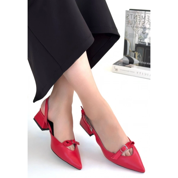 Rewat Kırmızı Cilt Topuklu Ayakkabı