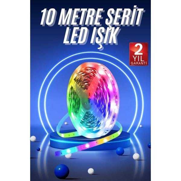 RGB Neon Şerit Led Lamba 10 Metre İç Mekan Tasarımına Uygun