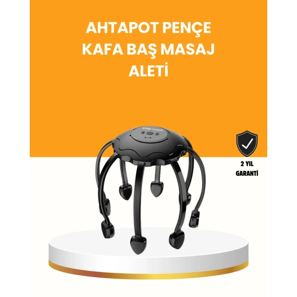 Saç Derisi Masaj Aleti 8 Bağımsız Kol 3 Modlu Derin Rahatlama