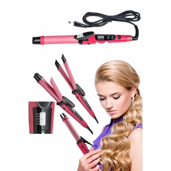 Saç Düzleştirici Ve Maşa İkili Saç Şekillendirici Tüm Saç Tiplerine Uygun