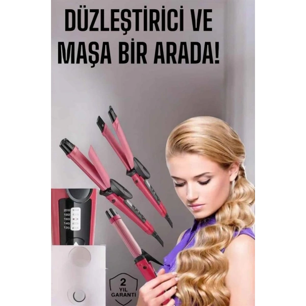 Saç Şekillendirici Düzleştirici Ve Maşa Isı Ayarlı