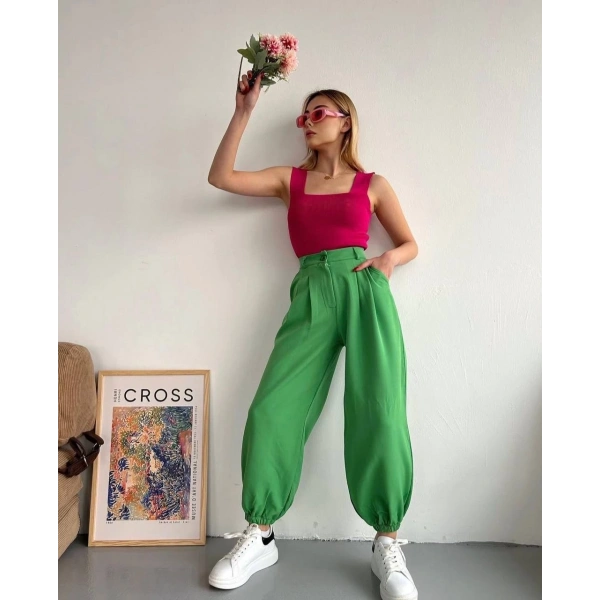Şalvar pantolon yeşil s23202