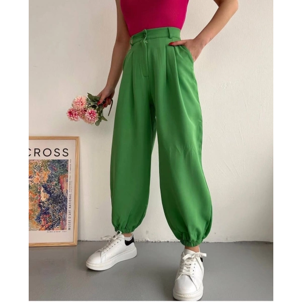 Şalvar pantolon yeşil s23202