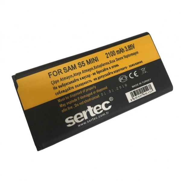 SERTEC - Samsung GALAXY S5 MİNİ-SM-G800F Uyumlu Batarya