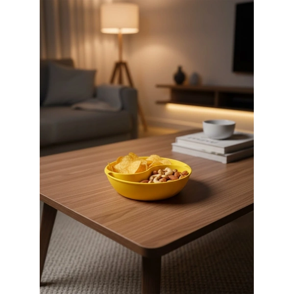 Sarı Çerezlik Kase Seti 4 Adet 3x12 cm