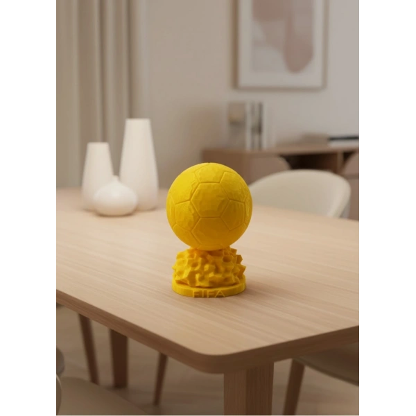 Sarı FIFA Topu Dekoratif Biblo 10cm Modern Masa Üstü Aksesuar
