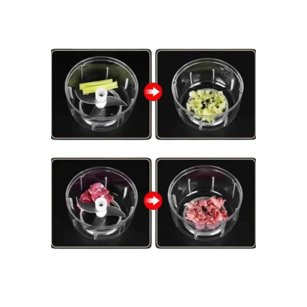 Şarjlı Mini El Rondosu Doğrayıcı Taşınabilir 250 ml Çelik Bıçaklı