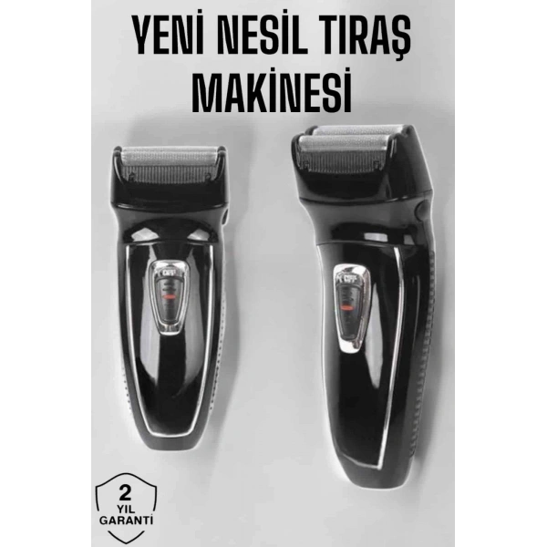 Şarjlı Paslanmaz Çelik Bıçaklı ve Kablosuz Saç Sakal Tıraş Makinesi